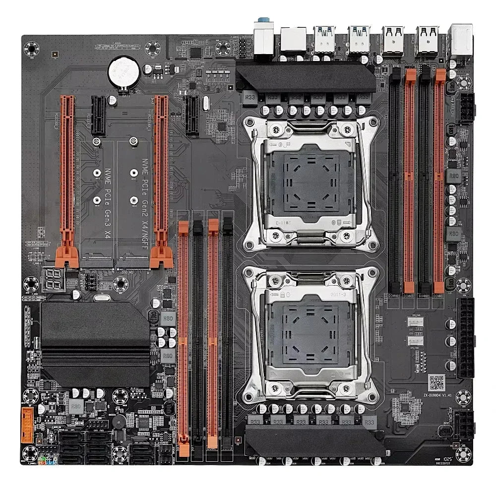 Kit de Placa-Mãe para Jogos SOYO X99 Dual CPU Intel Xeon E5 2680 V3*2 DDR4 16GB (2*8GB) LGA2011-3 M.2 Componentes para Computador Desktop