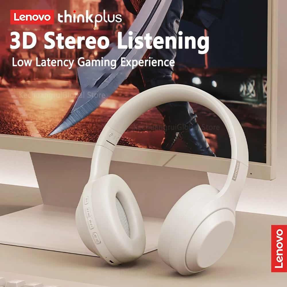 Lenovo original thinkplus th10 estéreo sem fio fones de ouvido bluetooth alta fidelidade baixo música fone com microfone esportes