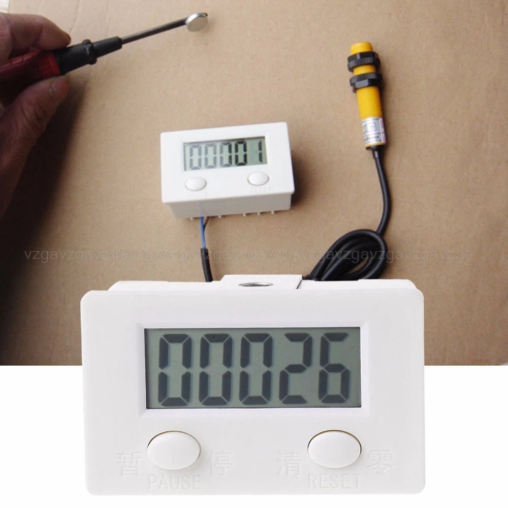 Interruptor proximidade indutivo magnético digital com 5 dígitos, contador eletrônico