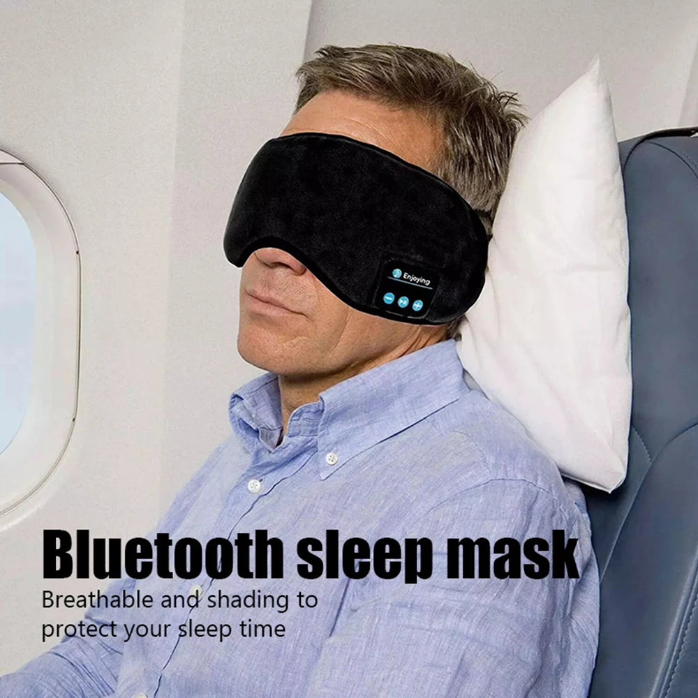 Fones De Ouvido Sem Fio Bluetooth, Esportes Dormir Headband, Fones De Ouvido Elásticos, Música Eye Mask, Headset