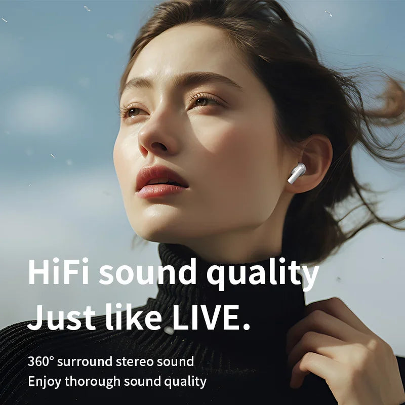 Fones de ouvido bluetooth originais sem fio bluetooth fone de ouvido com cancelamento de ruído com microfone sem fio para smartphones