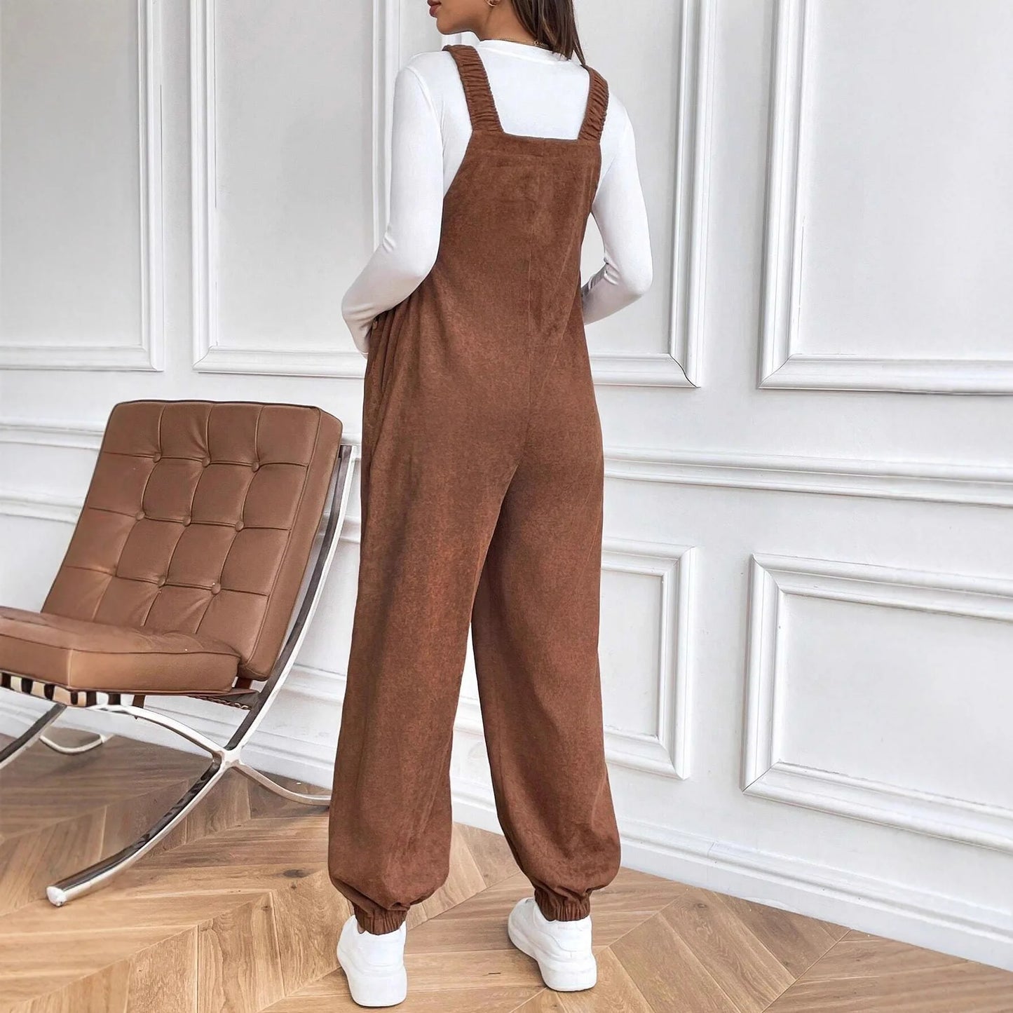 Roupas de maternidade para mulheres grávidas roupas de gravidez 2025 outono inverno cintura ajustável moda solta macacão de veludo