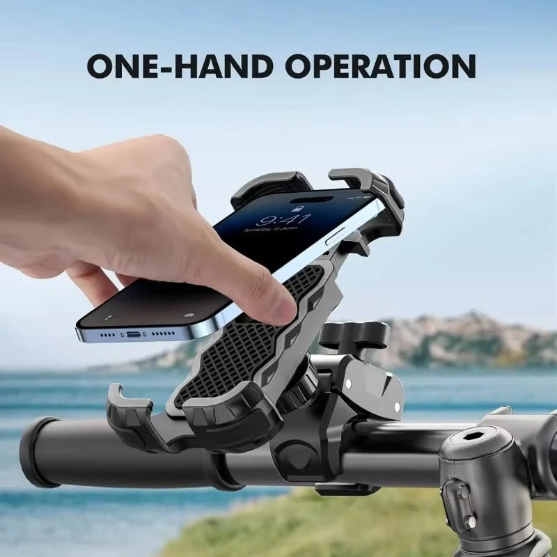 Motocicleta, mountain bike, bicicleta de estrada, estável e ajustável 360 °   suporte universal giratório para celularSoporte para Celular