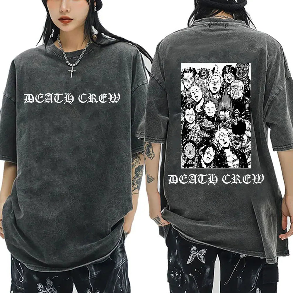 Roupas masculinas camiseta homme gráfico camisetas masculinas camiseta para homem ropa hombre anime japonês dorohedoro kaiman vintage lavado