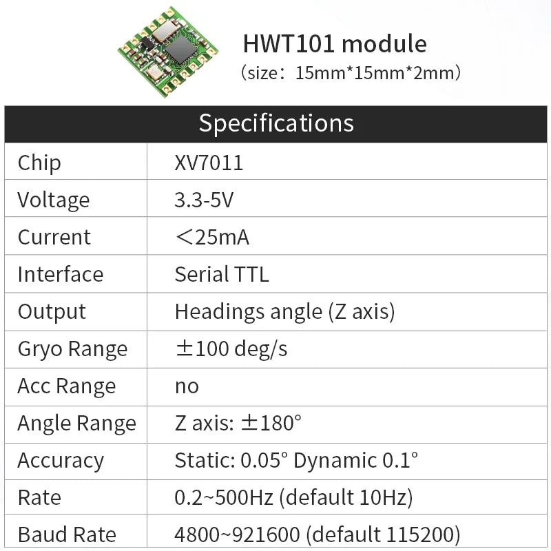 WitMotion WT901 AHRS MPU9250 Acelerômetro de 9 Eixos, Giroscópio Eletrônico de 3 Eixos + Aceleração + Ângulo + Magnetômetro, Saída de Dados TTL
