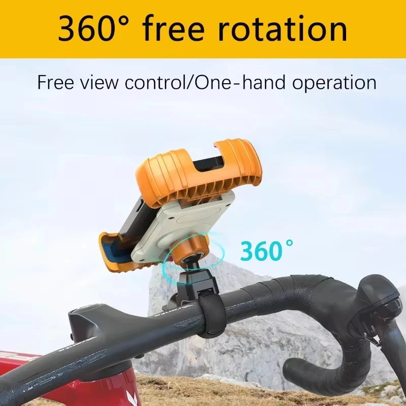 Motocicleta, mountain bike, bicicleta de estrada, estável e ajustável 360 °   suporte universal giratório para celularSoporte para Celular