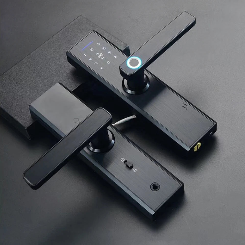 Tuya ZigBee Smart Door Lock, APP Controle Remoto, Eletrônico Biométrico Fingerprint Desbloqueio, Digital Inteligente Elétrica Senha Bloqueio