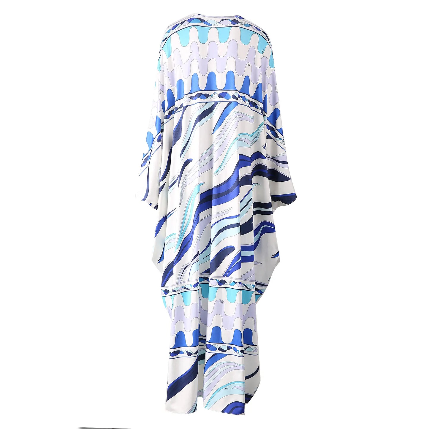 Roupas femininas vestido elegante robe casual confortável respirável vestidos longos moda solta em torno do pescoço vestido impresso novo