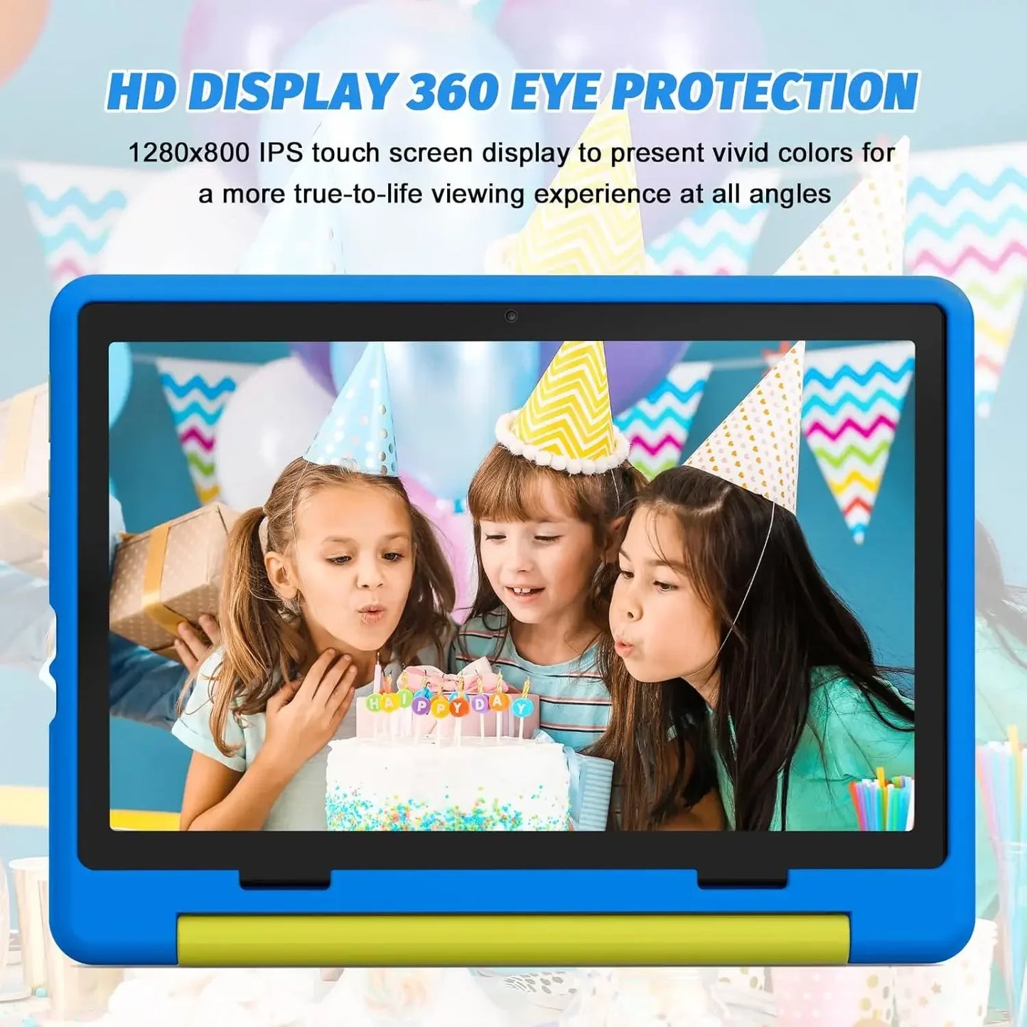 Tablet infantil android 15 tablet para crianças 10 polegadas 8gb + 64gb 8 núcleos com estojo 1tb tf expansível para crianças pequenas controle parental