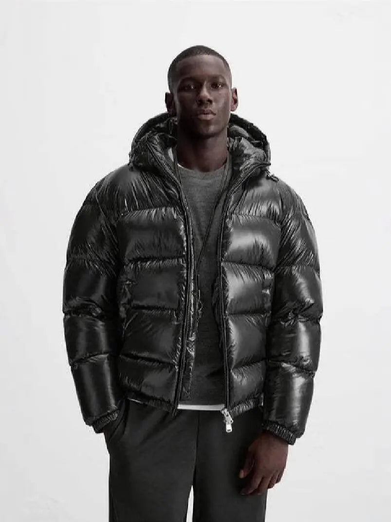 Roupas masculinas acolchoadas de algodão com capuz para outono e inverno, jaquetas acolchoadas casuais, jaquetas de algodão masculinas ao ar livre.