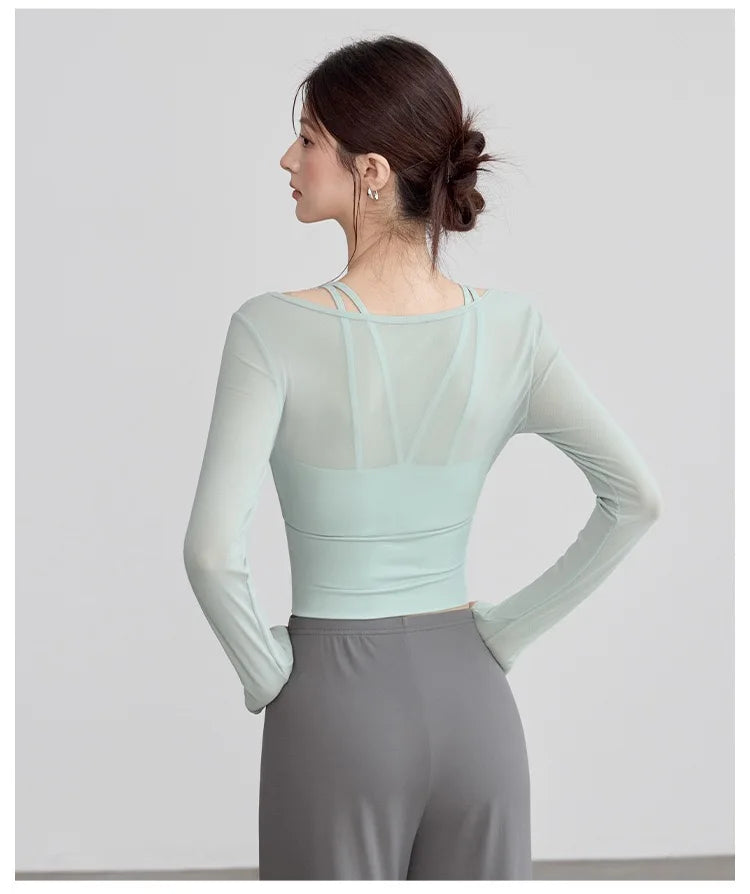 Roupas de yoga para mulheres para outono e inverno férias de duas peças copo fixo esportes topos high-end pilates treinamento roupas de fitness