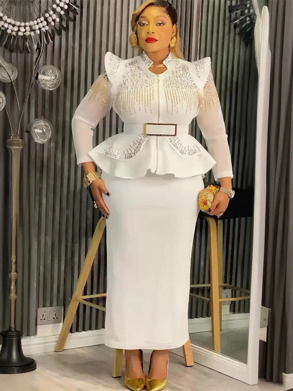 Roupas africanas para mulheres, 2 peças, conjuntos de tops e saias, ternos dashiki, ancara, turquia, vestido plus size, vestidos de festa de casamento