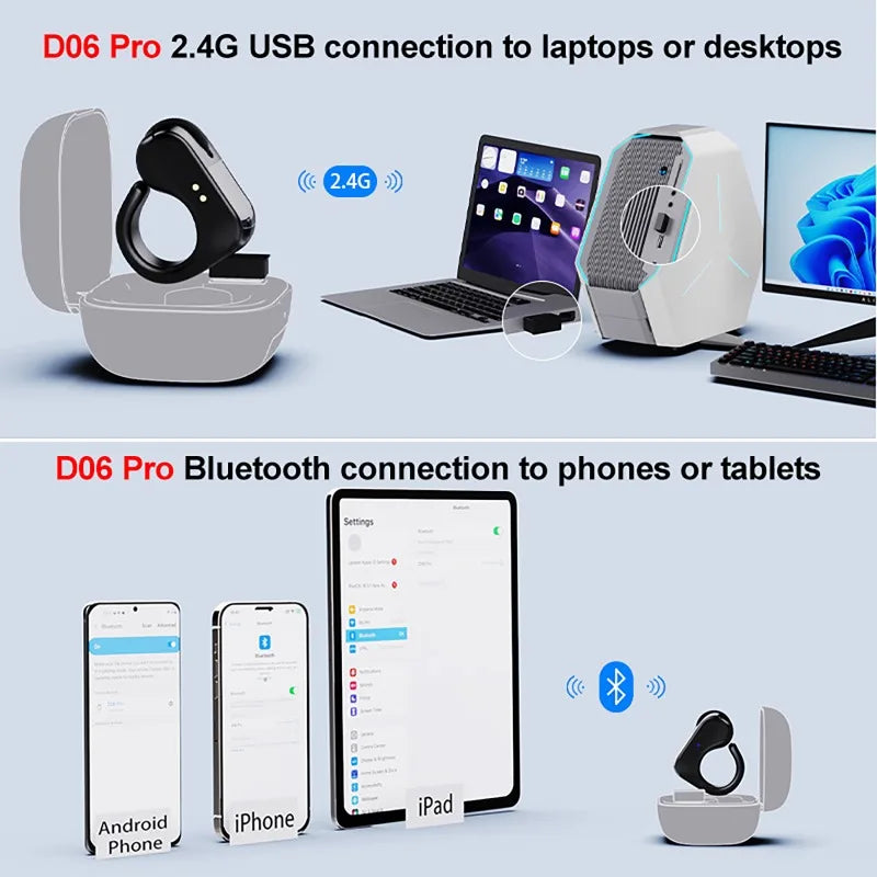 Mini Mouse Inteligente em Formato de Anel 2.4G Bluetooth Sem Fio de Modo Duplo Recarregável Compatível com Controle Remoto para Selfie, Vídeos Curtos e Comando de Voz