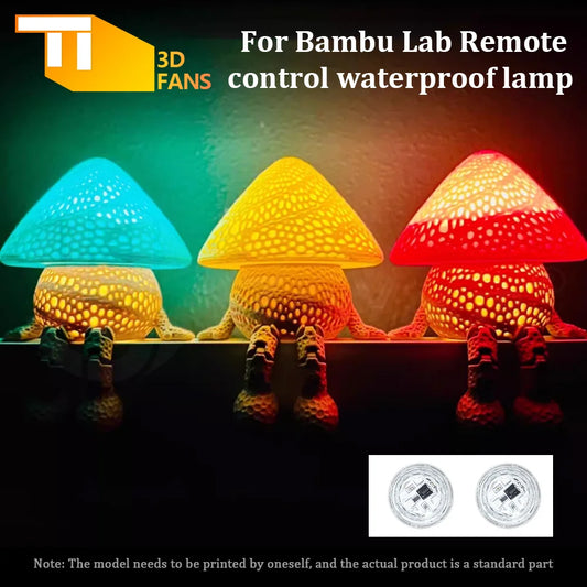 Para bambu laboratório rgb led controle remoto lâmpada à prova dwaterproof água kc020 multicolorido atmosfera luzes decorativas para impressoras 3d