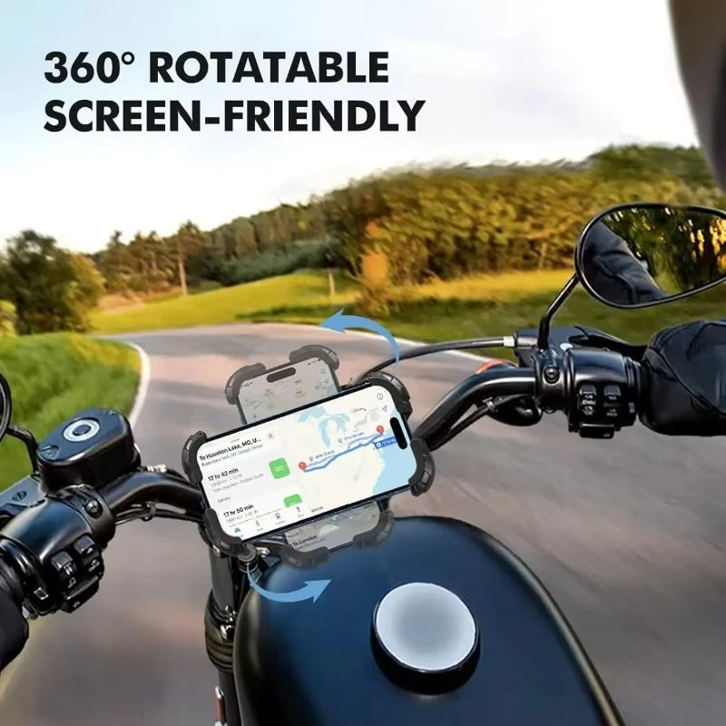 Motocicleta, mountain bike, bicicleta de estrada, estável e ajustável 360 °   suporte universal giratório para celularSoporte para Celular