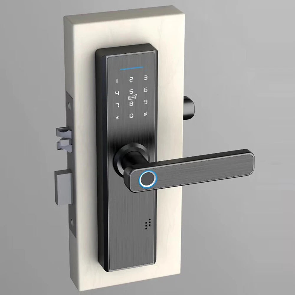 Tuya ZigBee Smart Door Lock, APP Controle Remoto, Eletrônico Biométrico Fingerprint Desbloqueio, Digital Inteligente Elétrica Senha Bloqueio