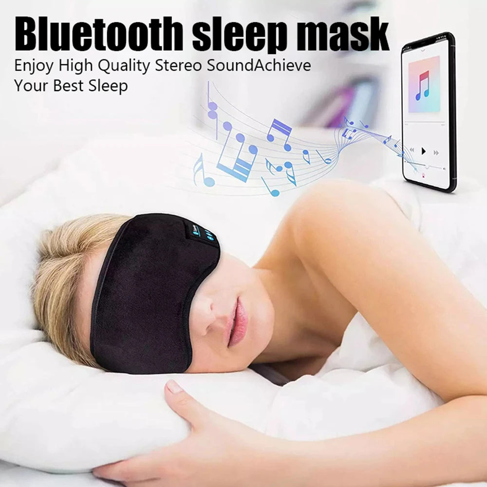 Fones De Ouvido Sem Fio Bluetooth, Esportes Dormir Headband, Fones De Ouvido Elásticos, Música Eye Mask, Headset