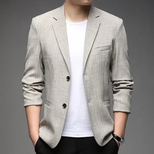 Homem sólido formal wear ternos casacos nova primavera outono homem fino negócios casual blazers jaquetas qualidade masculino blazers roupas masculinas