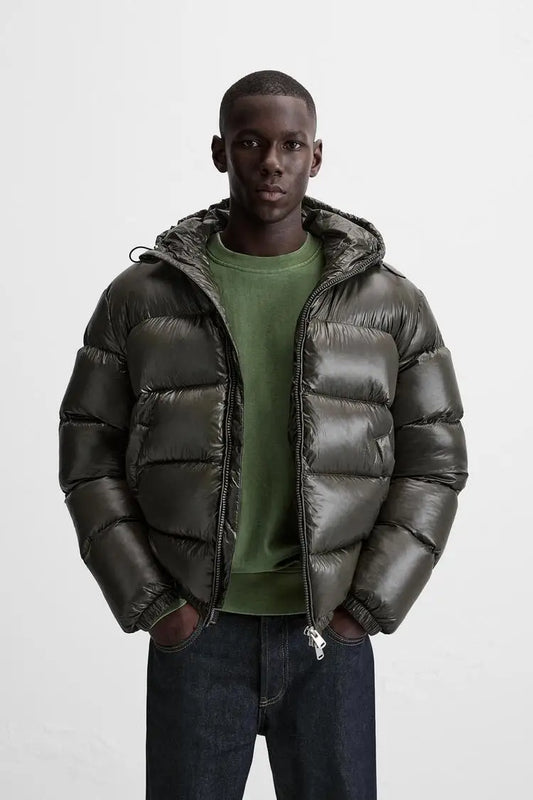 Roupas masculinas acolchoadas de algodão com capuz para outono e inverno, jaquetas acolchoadas casuais, jaquetas de algodão masculinas ao ar livre.