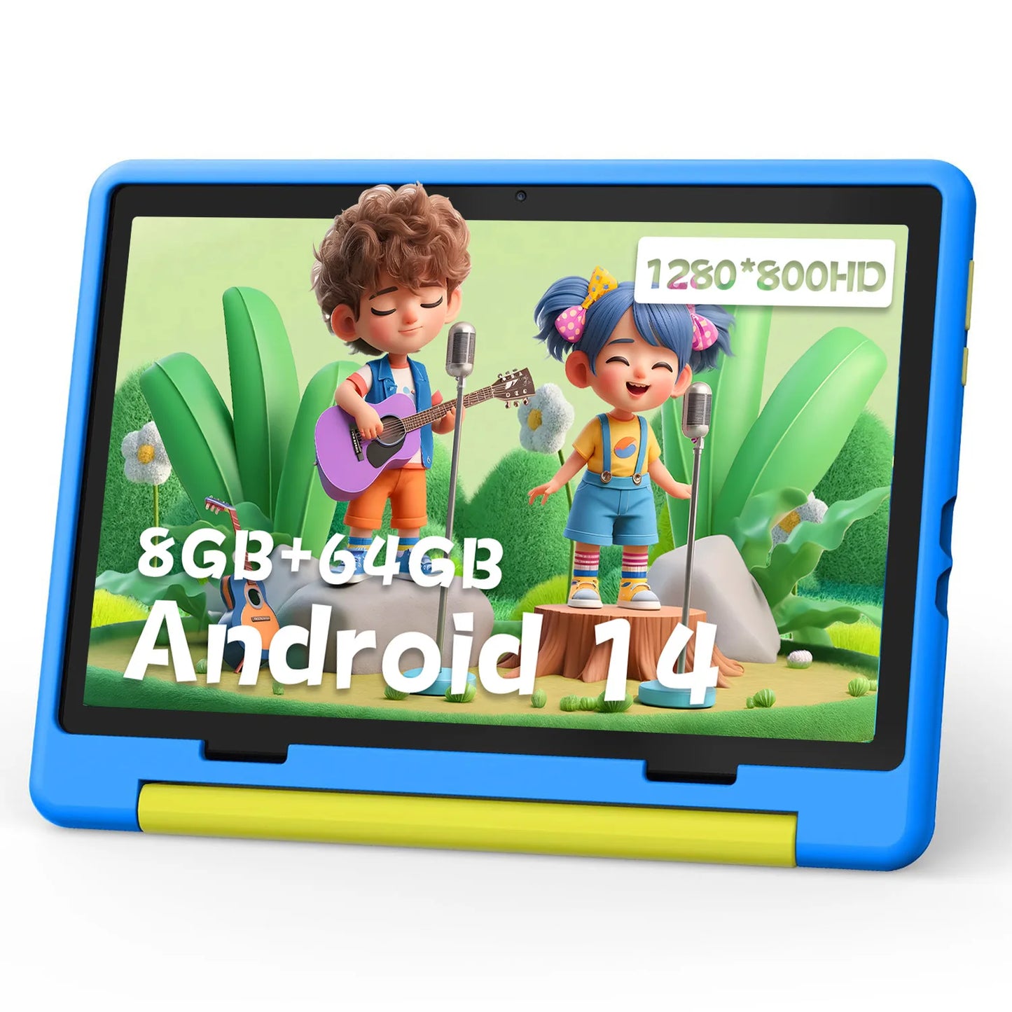 Tablet infantil android 15 tablet para crianças 10 polegadas 8gb + 64gb 8 núcleos com estojo 1tb tf expansível para crianças pequenas controle parental